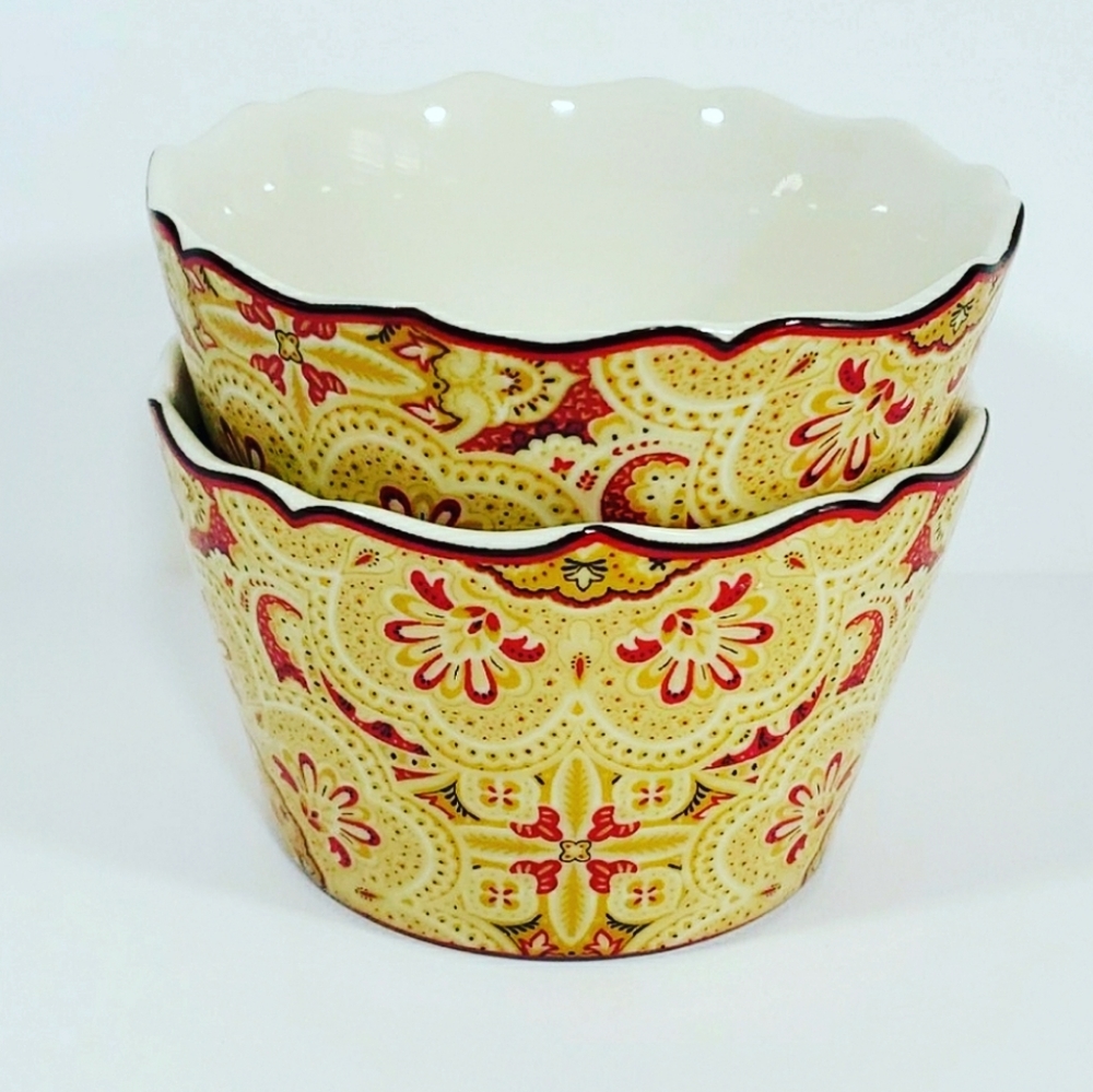 222 FIFTH Lyria "Saffron" Dessert Bowl